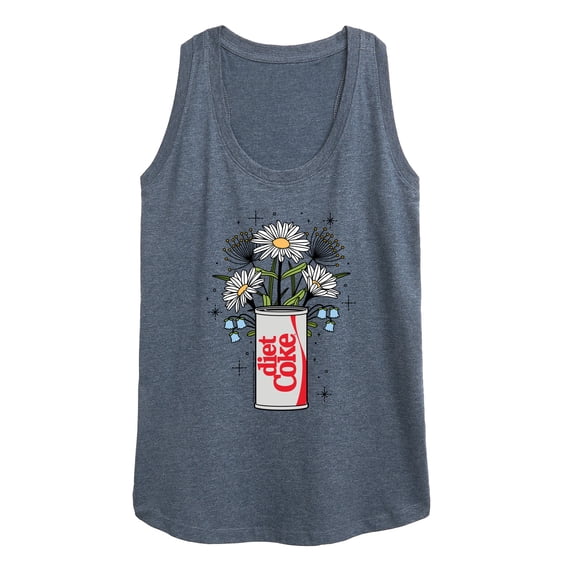 Diet Coke - Flowers With Coke Can - Women's Racerback Tank Top