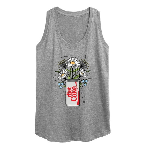 Diet Coke - Flowers With Coke Can - Women's Racerback Tank Top