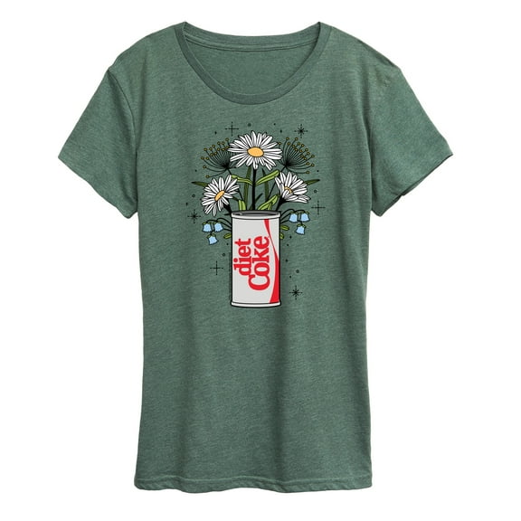 Diet Coke - Flowers With Coke Can - Women's Short Sleeve Graphic T-Shirt