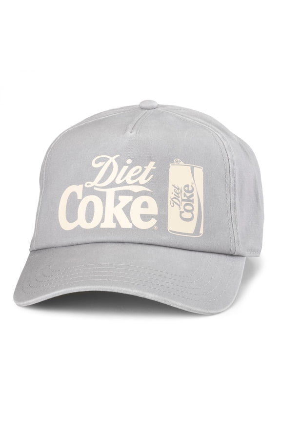 AMERICAN NEEDLE Unisex Diet Coke Walker Adjustable Snapback Baseball Hat, Light Grey (25002A-DCOKE-LGRY)