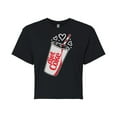 thumbnail image 1 of Diet Coke - Heart Bubbles - Juniors Cropped Cotton Blend T-Shirt, 1 of 5