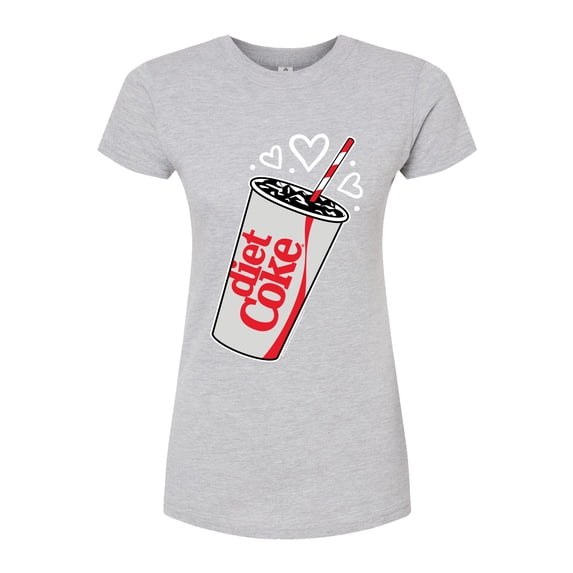 Diet Coke - Heart Bubbles - Juniors Fitted Graphic T-Shirt