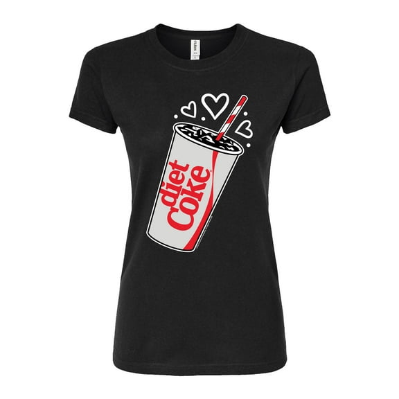 Diet Coke - Heart Bubbles - Juniors Fitted Graphic T-Shirt