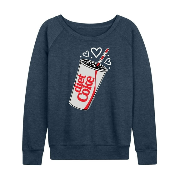 Diet Coke - Heart Bubbles - Women's Lightweight French Terry Long Sleeve Shirt