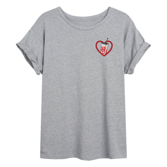 Diet Coke - Heart - Juniors Oversized Graphic T-Shirt