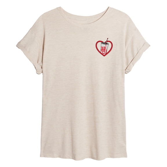 Diet Coke - Heart - Juniors Oversized Graphic T-Shirt