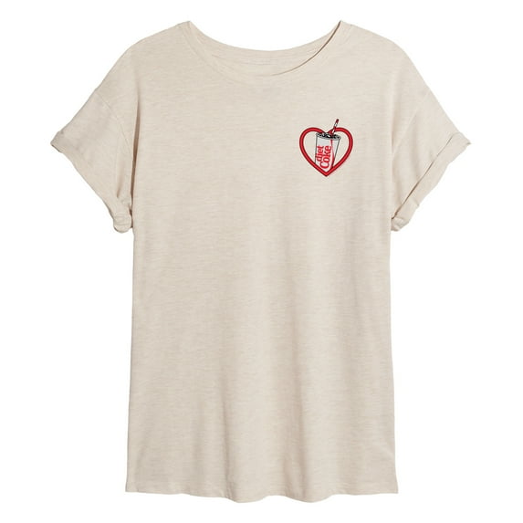 Diet Coke - Heart - Juniors Oversized Graphic T-Shirt