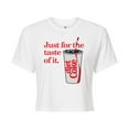 thumbnail image 1 of Diet Coke - Just For The Taste Of It - Juniors Cropped Cotton Blend T-Shirt, 1 of 5