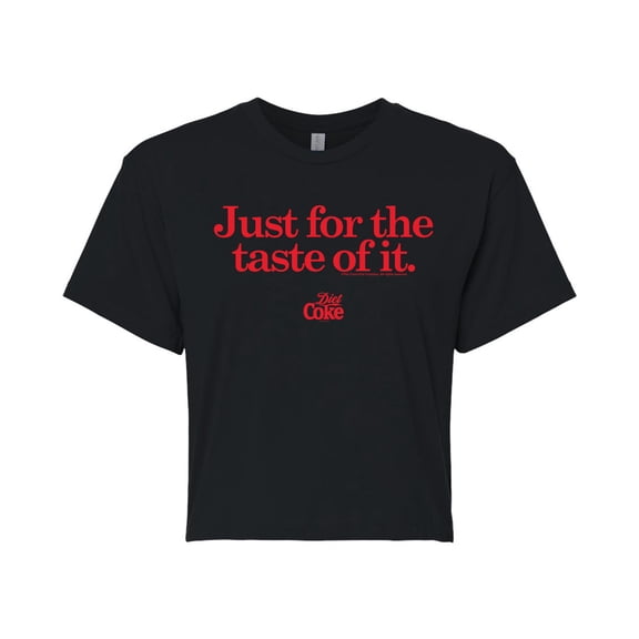 Diet Coke - Just for the Taste of it - Juniors Cropped Graphic T-Shirt