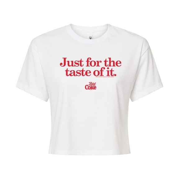 Diet Coke - Just for the Taste of it - Juniors Cropped Graphic T-Shirt