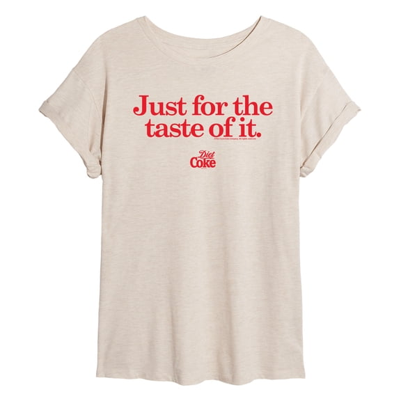 Diet Coke - Just for the Taste of it - Juniors Oversized Graphic T-Shirt