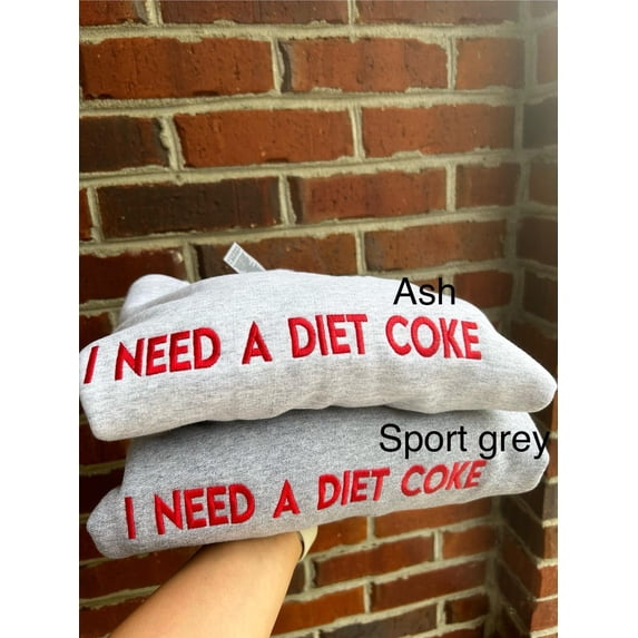 Diet Coke Minimalistic Embroidered Sweatshirt