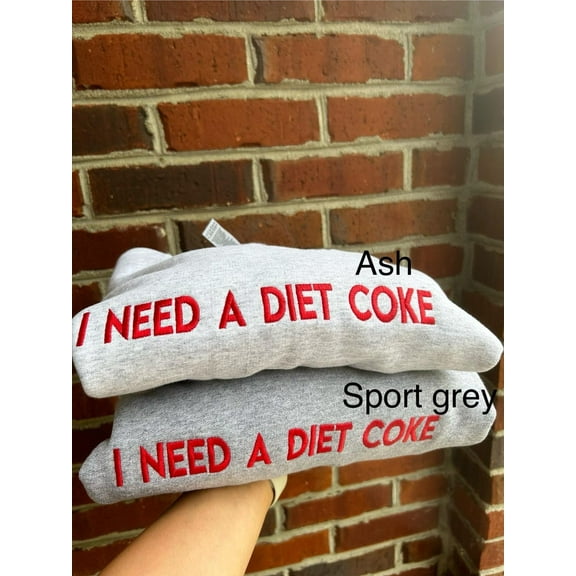 Diet Coke Minimalistic Embroidered Sweatshirt