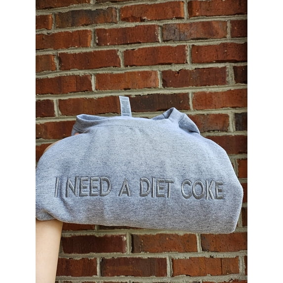 Diet Coke Minimalistic Embroidered Sweatshirt