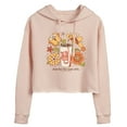 thumbnail image 1 of Diet Coke - Retro Flowers - Juniors Cropped Fleece Hoodie Sweatshirt, 1 of 4