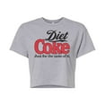 thumbnail image 1 of Diet Coke - Retro Logo - Juniors Cropped Cotton Blend T-Shirt, 1 of 5