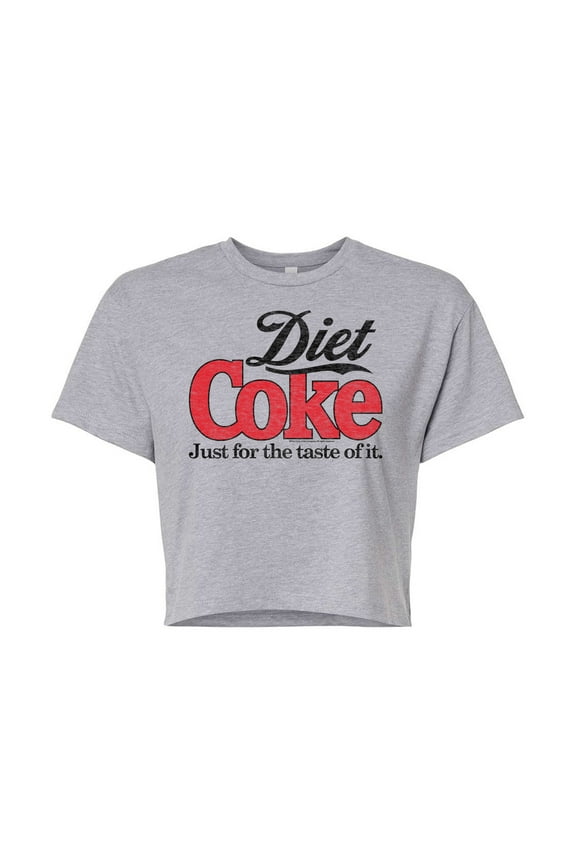 - Retro Logo - Juniors Cropped Cotton Blend T-Shirt