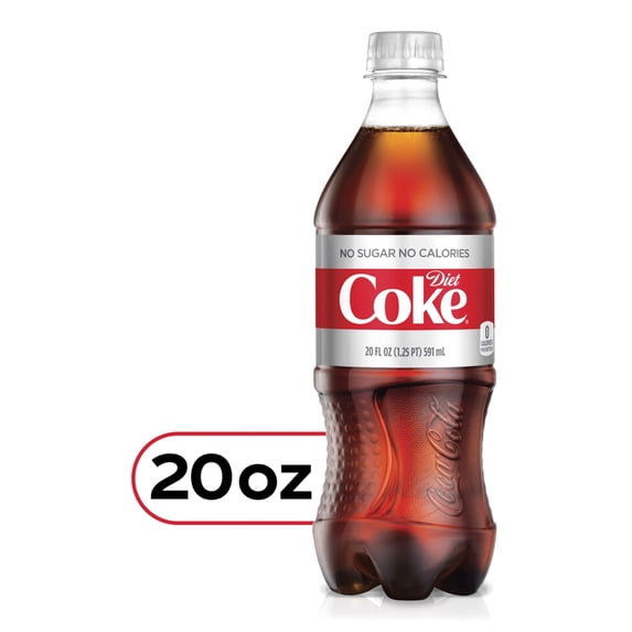 Diet Coke Soda 20oz Bottles, Quantity of 12