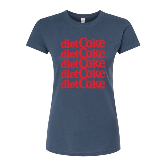 Diet Coke - Stacked Logo - Juniors Fitted Graphic T-Shirt