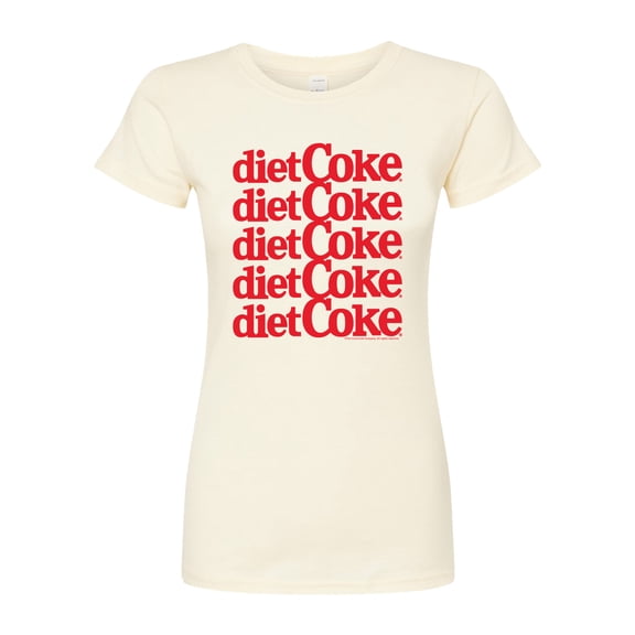Diet Coke - Stacked Logo - Juniors Fitted Graphic T-Shirt