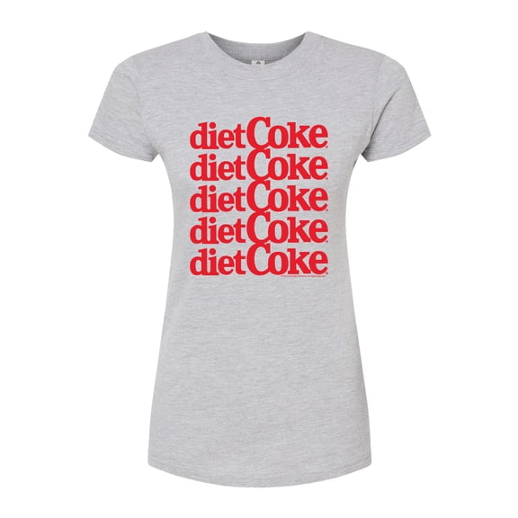 Diet Coke - Stacked Logo - Juniors Fitted Graphic T-Shirt