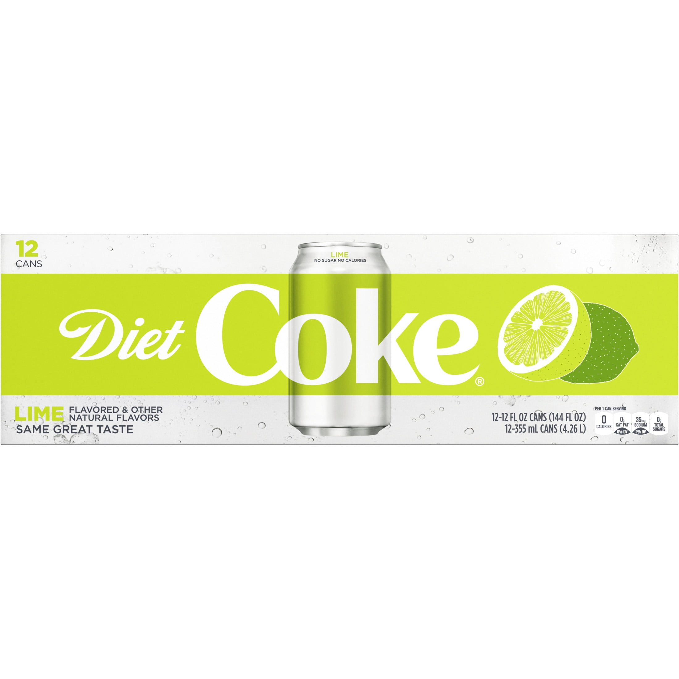 Diet Coke with Lime Soft Drink, 12 fl oz, 12 Pack