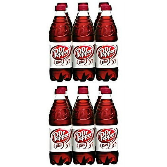 Diet Dr Pepper 16.9 fl oz total 12 bottles
