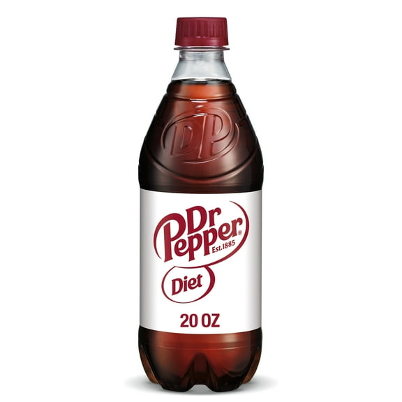 Diet Dr Pepper Soda 20oz Bottles, Quantity of 10