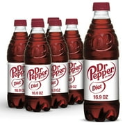 Diet Dr Pepper Soda Pop, 16.9 fl oz, 6 Pack Bottles