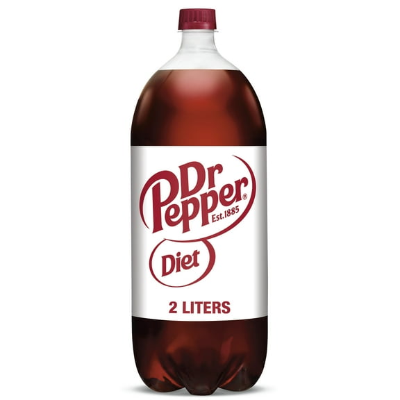 Diet Dr Pepper Soda Pop, 2 L, Bottle