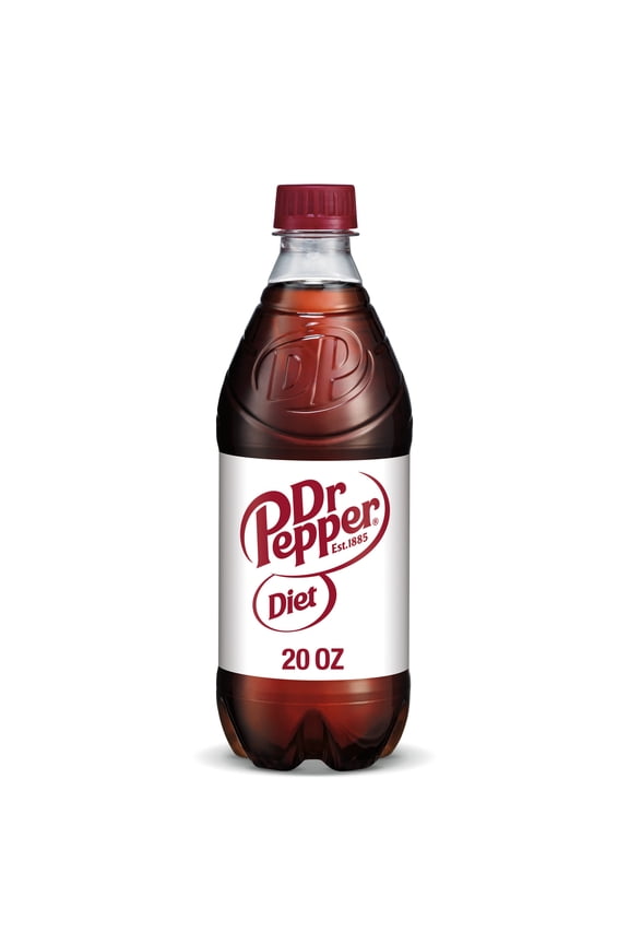 Diet Dr Pepper Soda Pop, 20 fl oz, Bottle