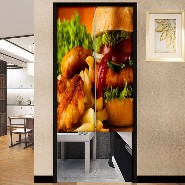Diet Food Door Curtains Kitchen Partition Curtain Home Bedroom Living