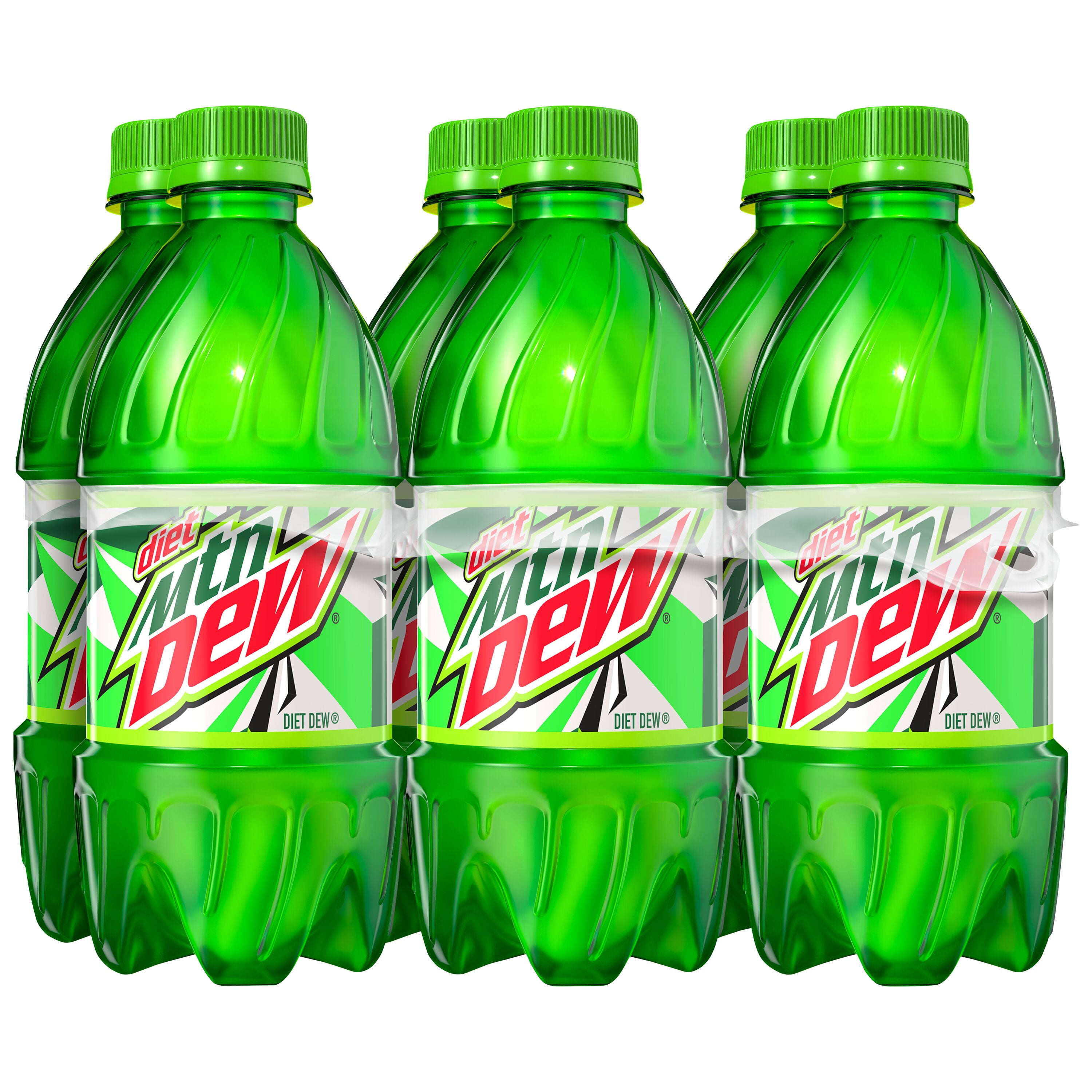 Diet Mountain Dew Citrus Soda Pop, 16 fl oz, 6 Pack Bottles