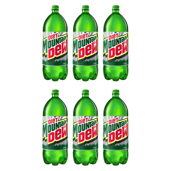 Diet Mountain Dew Citrus Soda Pop, 2 Liter Bottle (Pack of 6)
