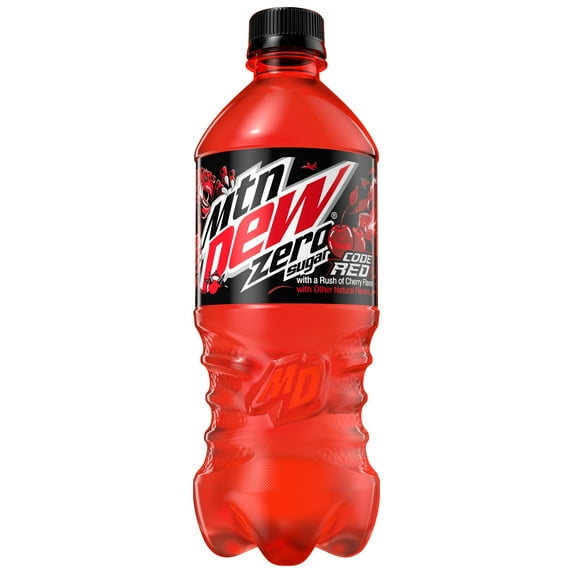 Diet Mountain Dew Code Red Cherry Citrus Soda Pop, 20 fl oz Bottle