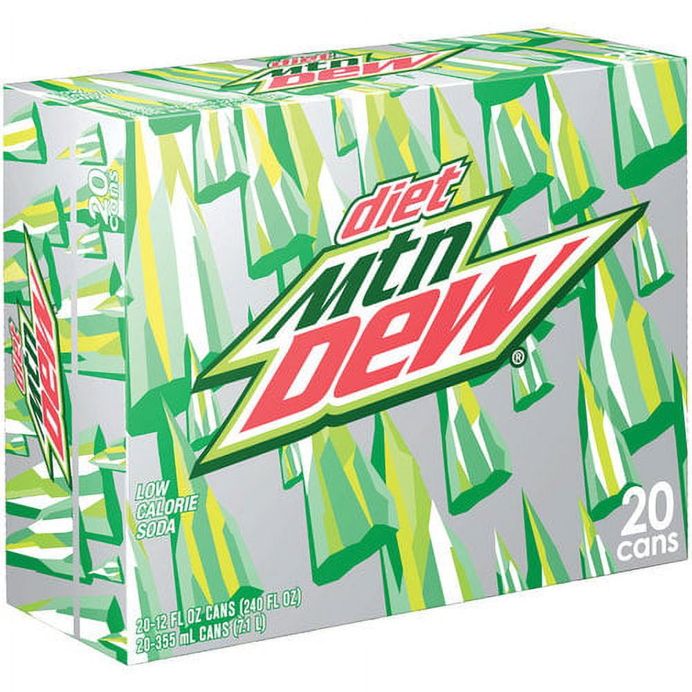 Diet Mountain Dew Soda, 12 Fl. Oz., 20 Count - Walmart.com