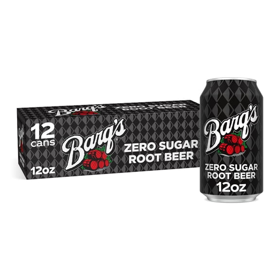 Barq's Zero Sugar Root Beer Soda Pop, 12 fl oz, 12 Pack Cans