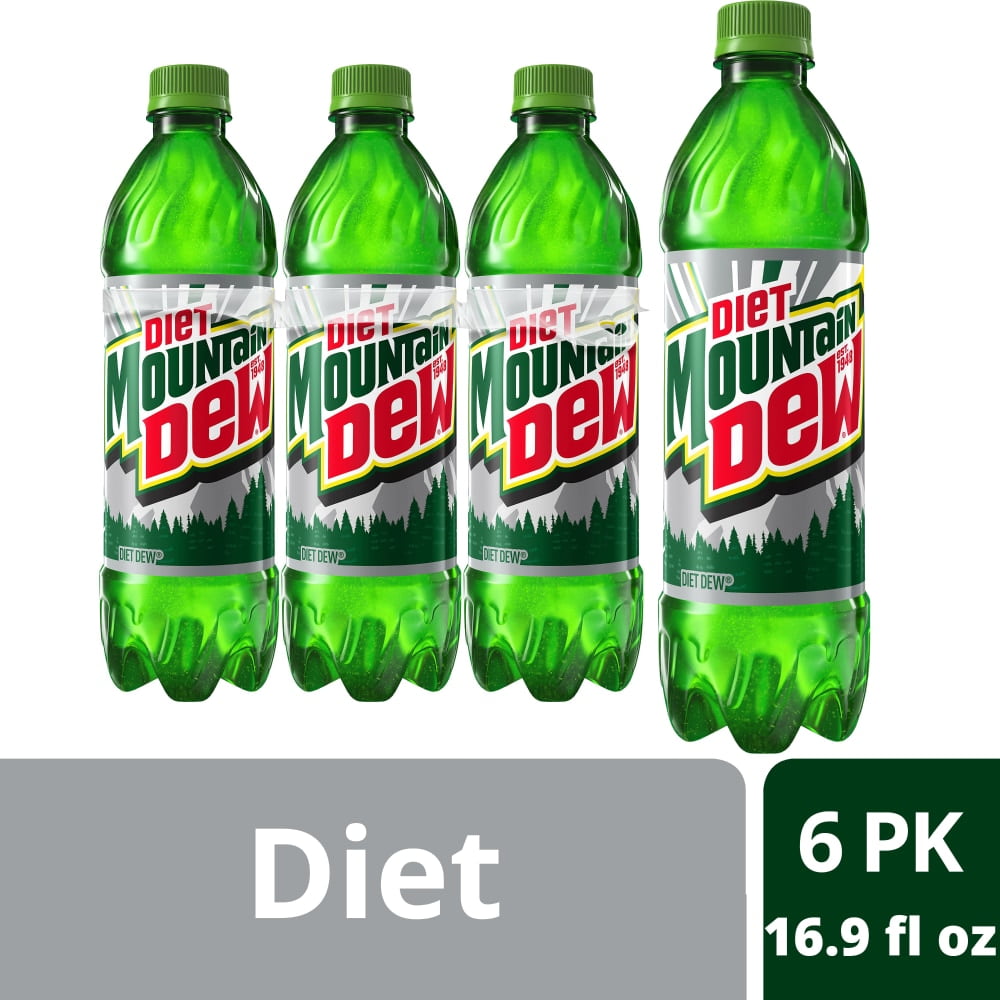 Diet Mountain Dew Zero Sugar Soda Bottles