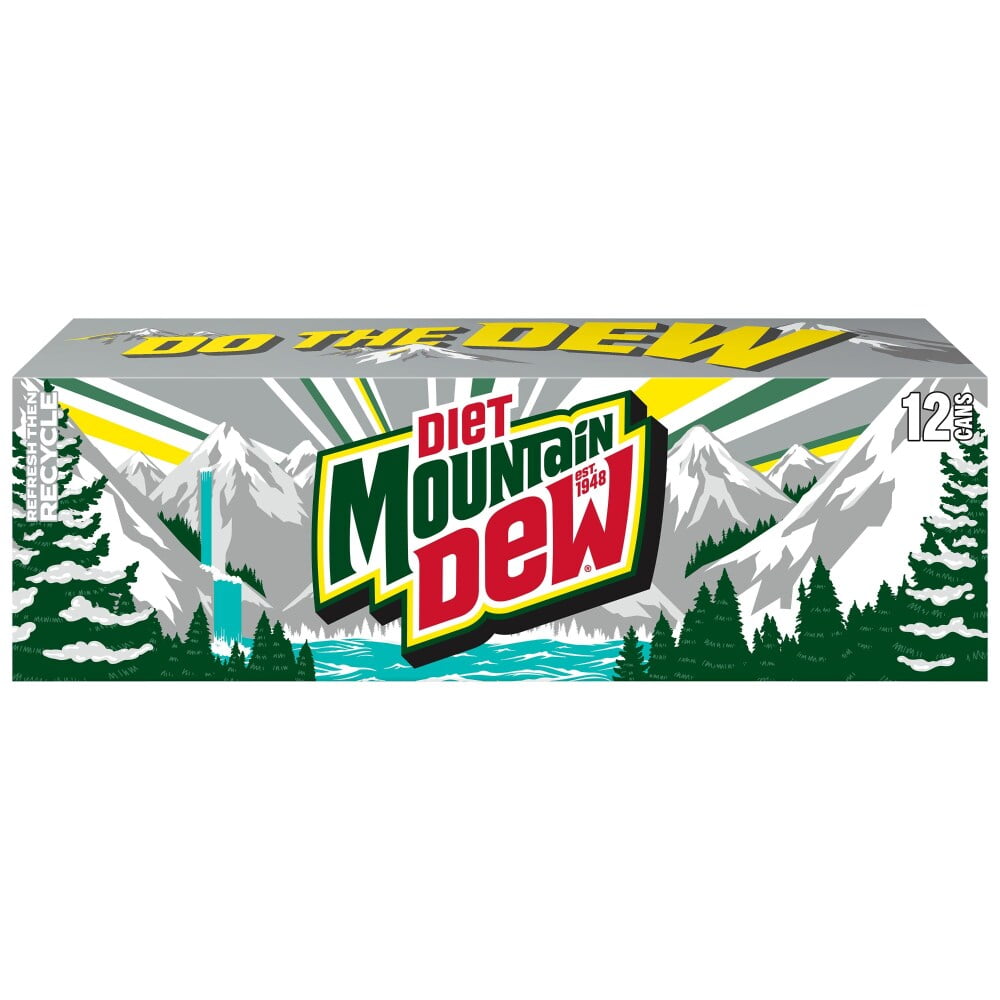 Diet Mountain Dew Zero Sugar Soda Cans