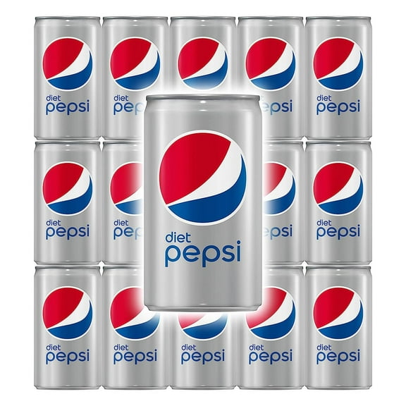 Diet Pepsi Cola, 7.5 Fl Oz Mini Can (Pack of 15, Total of 122.5 Oz)