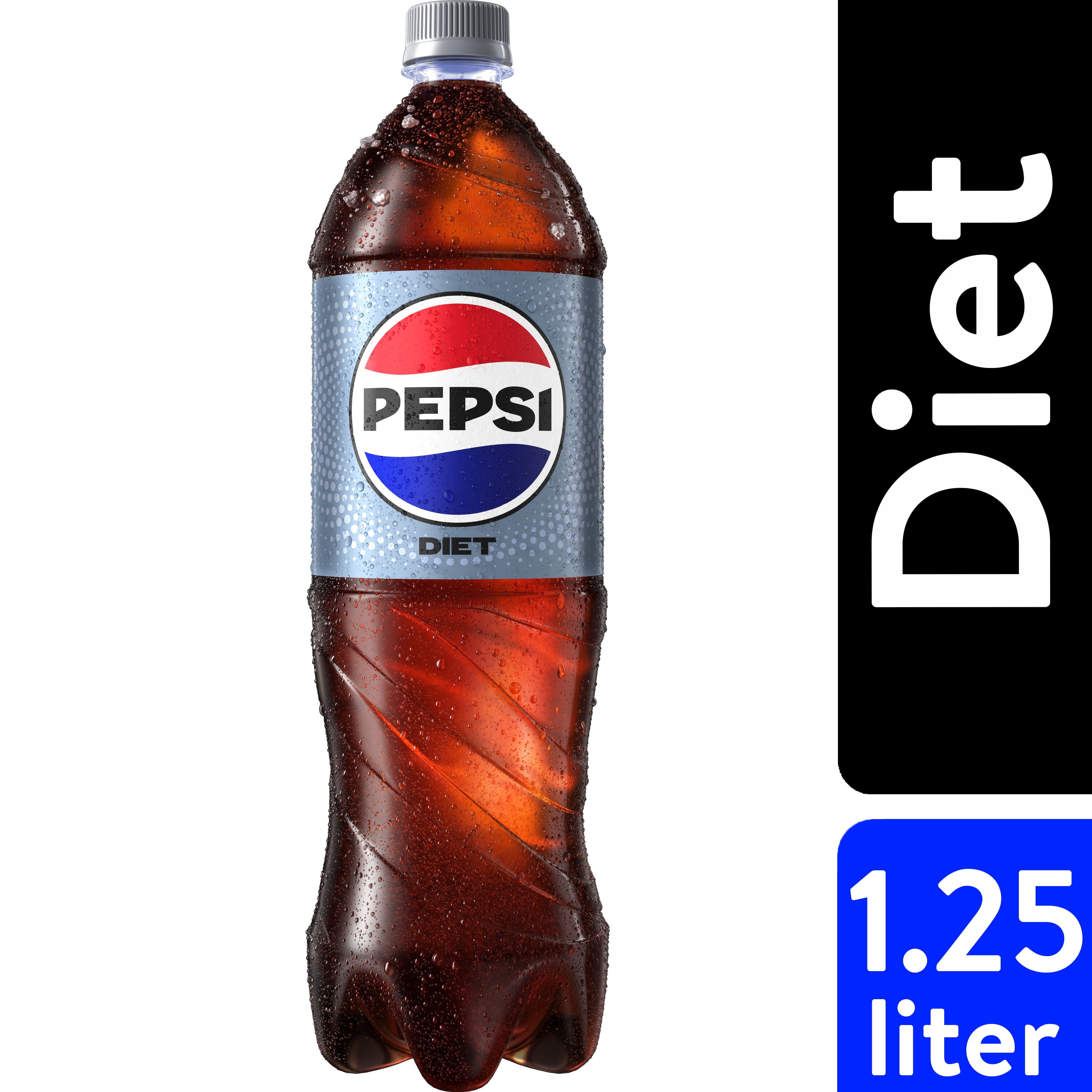 Diet Pepsi Cola Soda Pop, 1.25 Liter Bottle