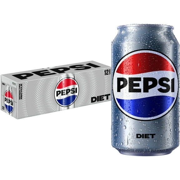 Diet Pepsi Cola Soda Pop, 12 fl oz, 12 Pack Cans