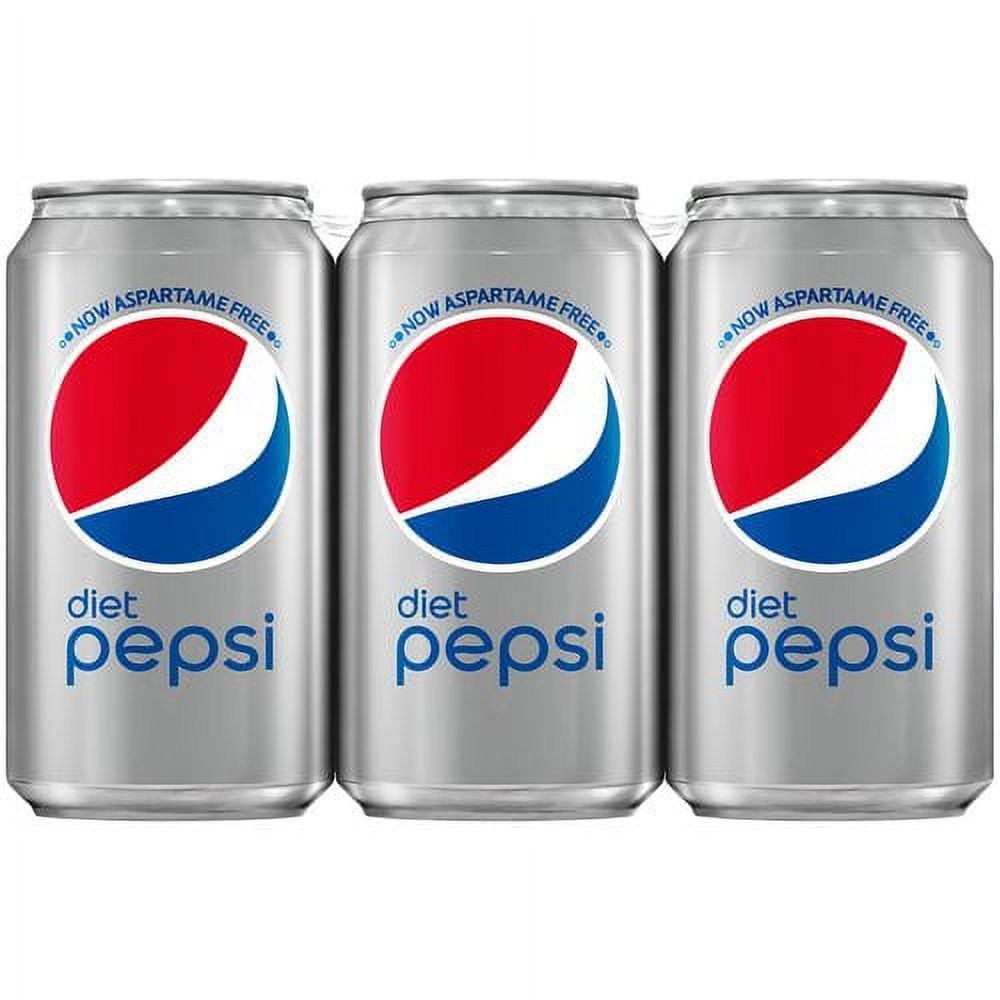 Diet Pepsi Cola Soda Pop 12 fl oz 6 Pack Cans - Walmart.com