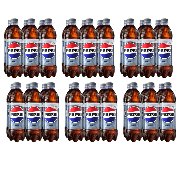 Diet Pepsi Cola Soda Pop, 16.9 fl oz, 6 Pack Bottles