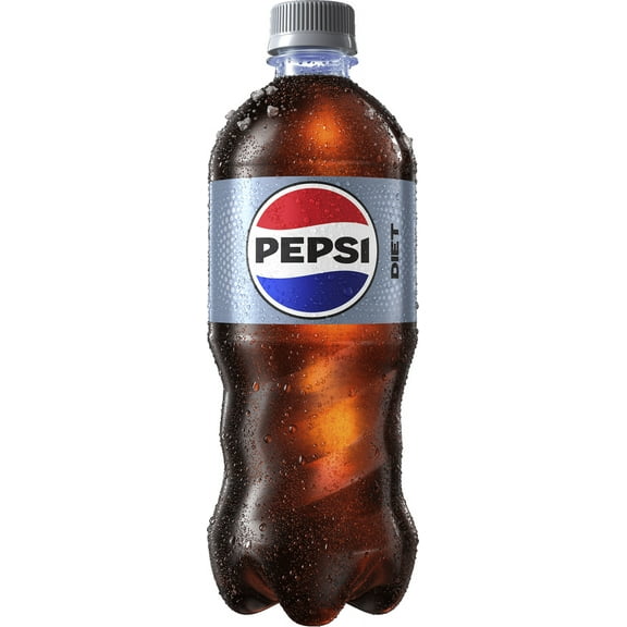 Diet Pepsi Cola Soda Pop, 20 fl oz Bottle