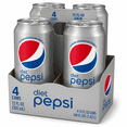 thumbnail image 1 of Diet Pepsi Soda Soft Drink, 12 oz Bottles, 4 Pack – Zero Sugar Cola Flavored Carbonated Beverage, 1 of 5