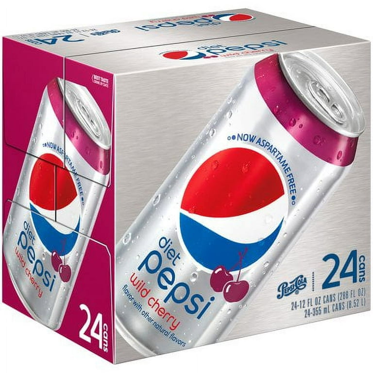 Pepsi Wild Cherry Soda Pop, 12 fl oz, 24 Pack Cans