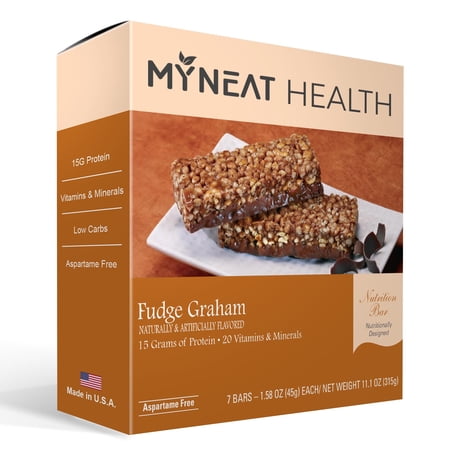 Neat Nutrition Protein Bars, Fudge Graham, Aspartame-Free, 7 Pack