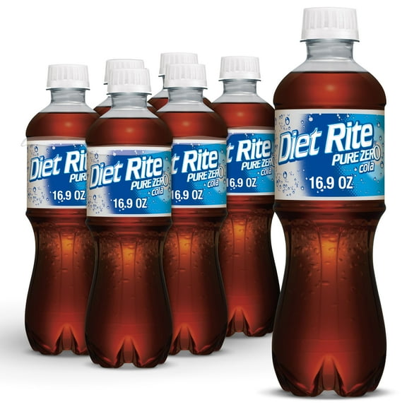 Diet Rite Caffeine Free Soda Pop, 16.9 fl oz, 6 Pack Bottles