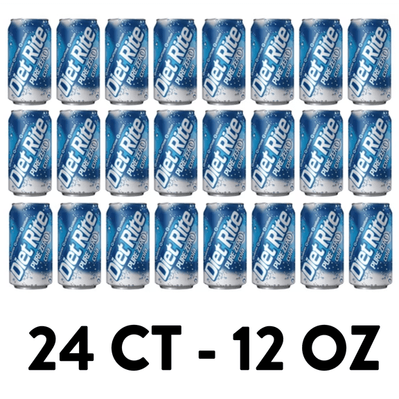 Diet Rite Pure Zero Cola, 12 oz, 24 Cans